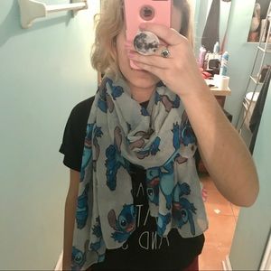 Disney Stitch pattern scarf